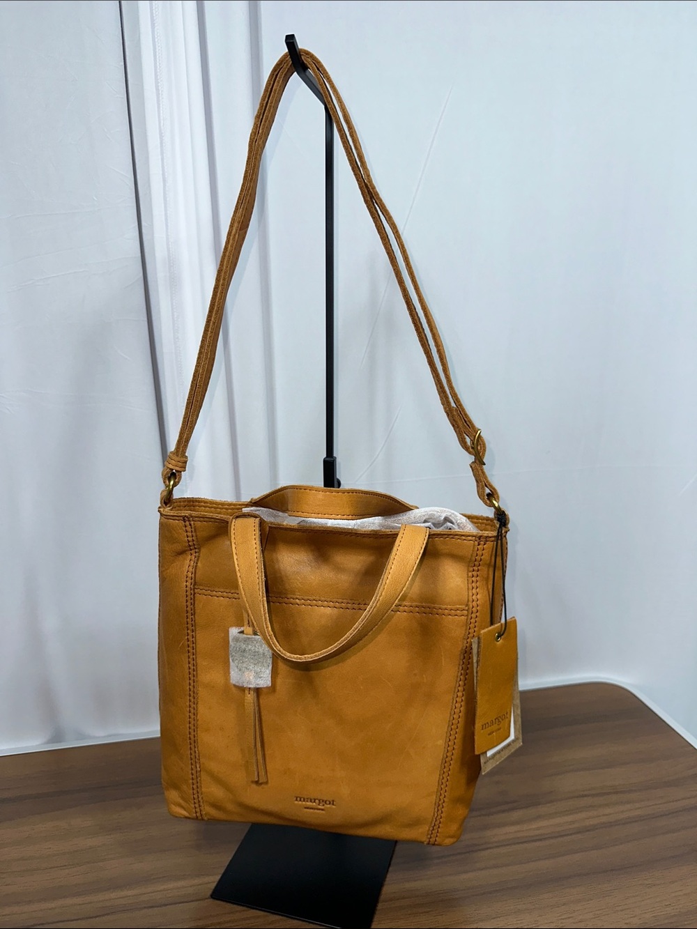 Tan Leather Tote Bag - Women's Shoulder Bag